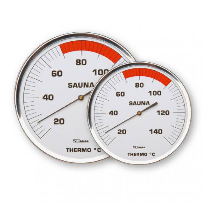 Sauna Thermometer - Edelstahl 130 mm / 160 mm