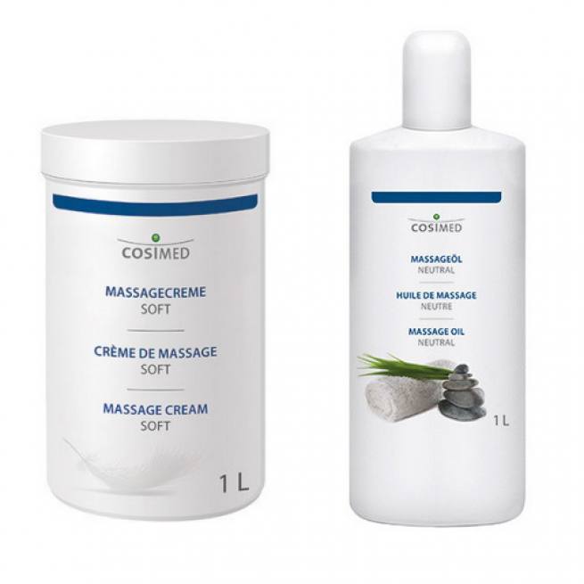Massagecreme und Massageöl