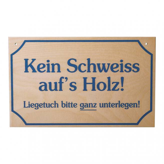 Sauna-Hinweisschild Holz