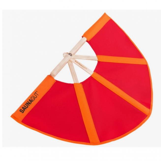 Saunafächer rot / orange