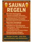 Sauna Hinweisschild-Saunaregeln